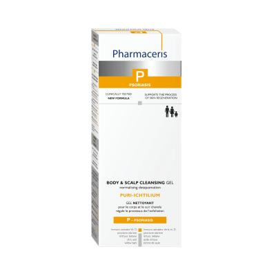 PHARMACERIS P Puri-Ichtilium normalizējošs, attīrošs gels ķermenim un galvas ādai 250 ml