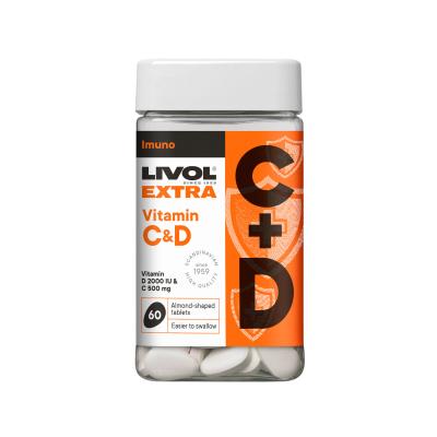 LIVOL EXTRA Vitamīni C+D tabletes N60