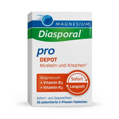 MAGNESIUM DIASPORAL Pro Depot muskuļiem un kauliem tabletes N30