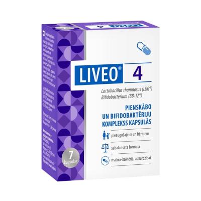 LIVEO 4 pienskābo un bifidobaktēriju komplekss, kapsulas N7