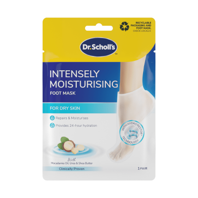 SCHOLL Dry Skin pēdu maska ​​ar makadāmijas eļļu 1 pāris