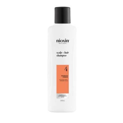 NIOXIN System 4 šampūns krāsotiem matiem ar progresējošu tendenci kļūt plānākiem 300ml