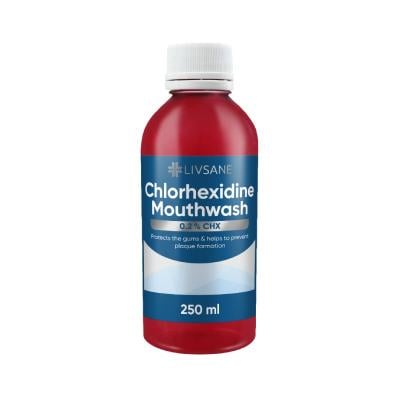 LIVSANE Chlorhexidine mutes skalojamais līdzeklis 0,2% 250ml