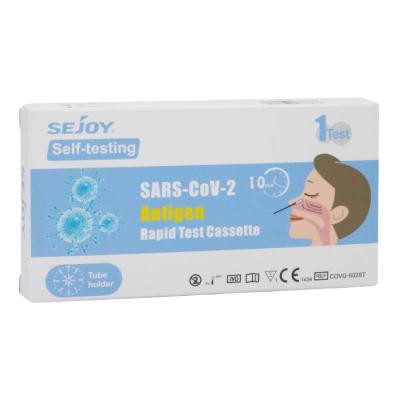 SEJOY SARS CoV-2 antigēna ātrais deguna tests N1