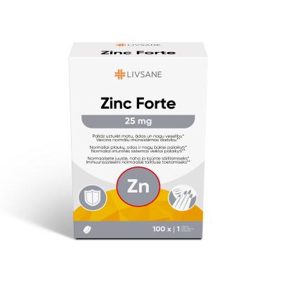 LIVSANE Zinc Forte 25mg tabletes N100