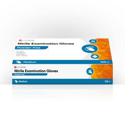 LIVSANE nitrila cimdi, nepūderēti M N100