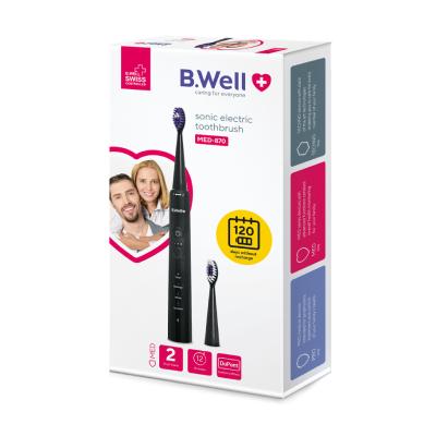 B.WELL MED-870 Sonic elektriskā zobu birste, melna N1