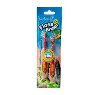 BRUSH-BABY Flossbrush Dinosaur zobu birste 3-6g. N2