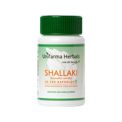 UNIFARMA HERBALS Shallaki (Boswellia serrata) kapsulas N60
