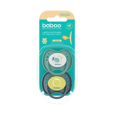 BABOO Calmy lateksa ortodontiskais knupītis, Lagoon Fiesta, 6+ mēneši N2