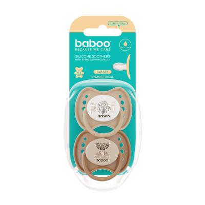 BABOO Calmy silikona simetriskais knupītis, Au Naturale, 0+ mēneši N2