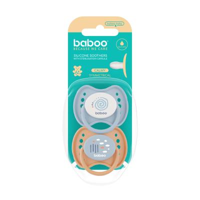BABOO Calmy silikona simetriskais knupītis, Blue Haze, 6+ mēneši N2