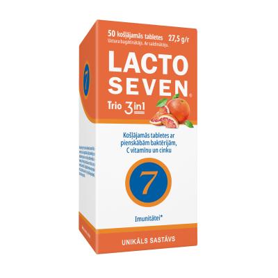 LACTOSEVEN Trio 3in1 košļājamās tabletes N50