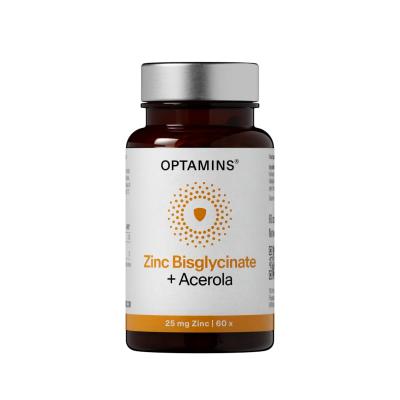 OPTAMINS Zinc Bisglycinate + Acerola kapsulas N60