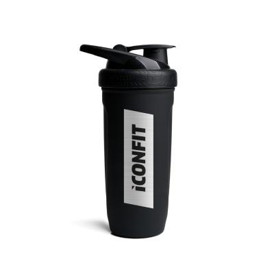 ICONFIT nerūsējošā tērauda šeikeris melns 900ml