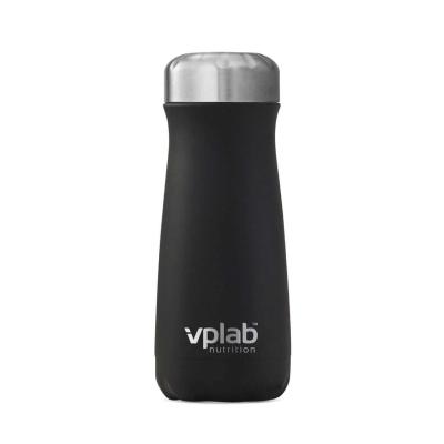 VPLAB metāla ūdens pudele, melna 600 ml