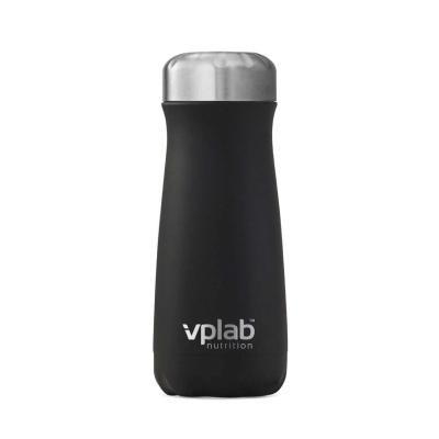 VPLAB metāla ūdens pudele, melna 600 ml