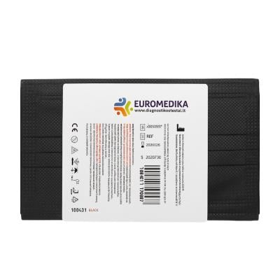 EUROMEDIKA Medicīniskā 3-slāņu vienreizlietojamā sejas maska, melna N5