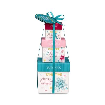 TAKE TIME lūpu balzams, vannas bumba un ķermeņa sviests dāvanu komplekts
