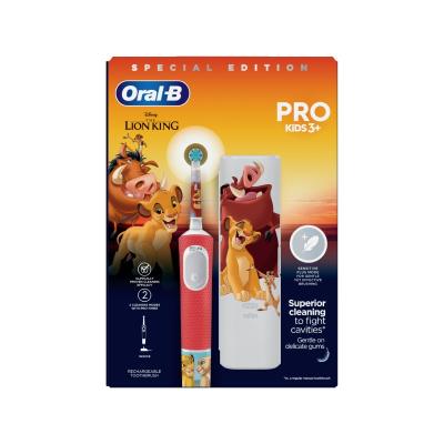 ORAL B Vitality PRO Kids 3+ Lion King elektriskā zobu birste + ceļojumu futrālis N1