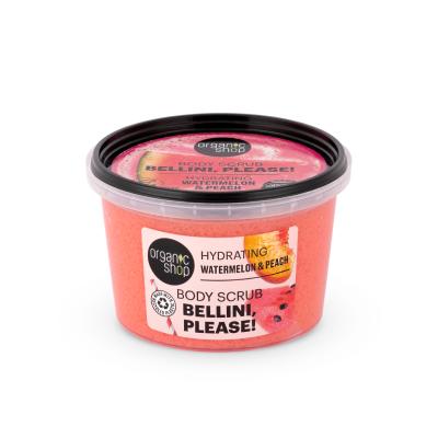 ORGANIC SHOP Bellini, please! Watermelon&Peach ķermeņa skrubis 250ml