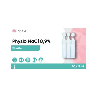 LIVSANE Physio NaCl 0,9% šķīdums 5ml N20