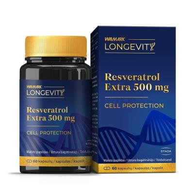 WALMARK Longevity Resveratrol Extra 500mg kapsulas N60