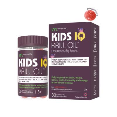 LYL KIDS IQ Krill Oil, košļājamas pastilas ar augļu garšu, N30