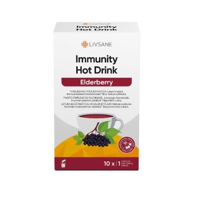 LIVSANE Immunity Hot Drink Plūškoka pulveris N10
