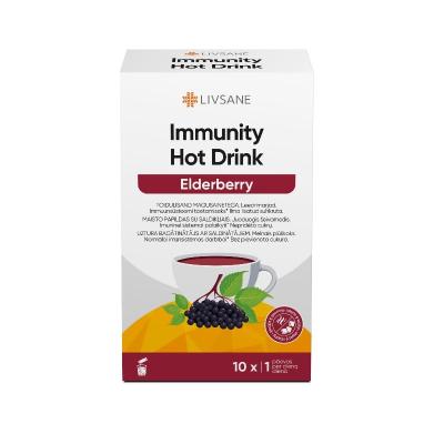 LIVSANE Immunity Hot Drink Plūškoka pulveris N10