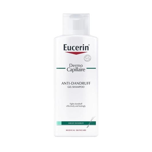 Eucerin DermoCapillaire gelveida pretblaugznu šampūns taukainām blaugznām, 250 ml
