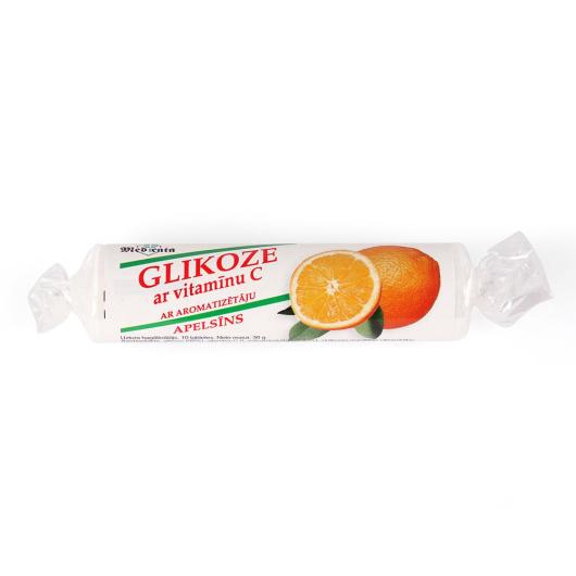 GLIKOZE ar vitamīnu C (apelsīnu garša) tabletes N10