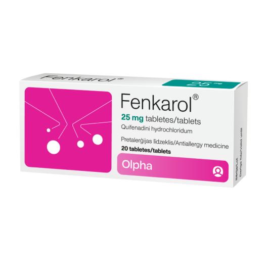 FENKAROL tabletes 25 mg N20