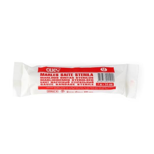 OLKO Sterila marles saite 14 cm x 7m