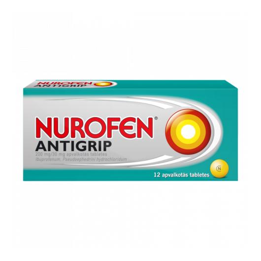 NUROFEN Antigrip 200mg/30mg apvalkotās tabletes N12  