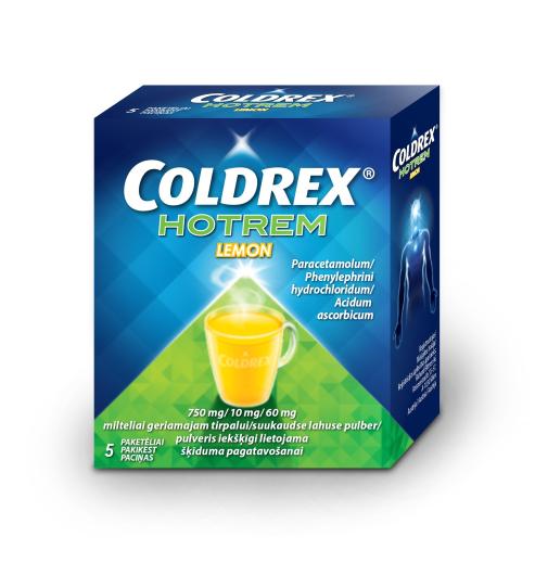 COLDREX HotRem Lemon 750 mg/10 mg/60 mg pulveris N5