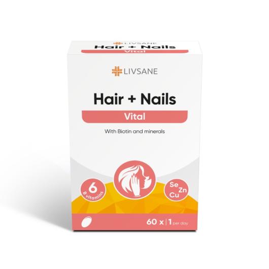 LIVSANE Hair+Nails Vital kapsulas N60