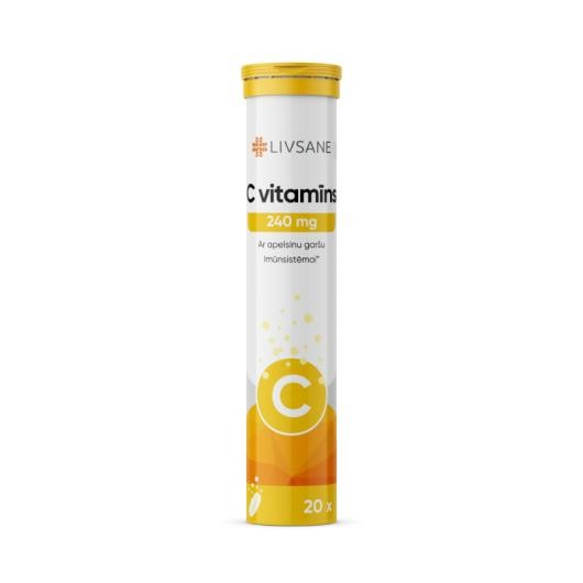 LIVSANE C vitamīns 240 mg šķīstošās tabletes N20