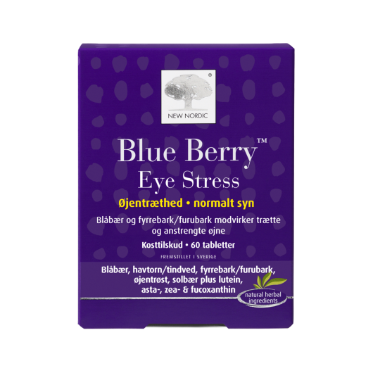 NEW NORDIC Blue Berry Eye Stress tabletes redzei N60