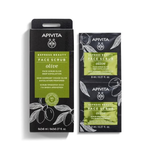 APIVITA EXPRESS BEAUTY sejas skrubis ar olīvām 2 x 8 ml