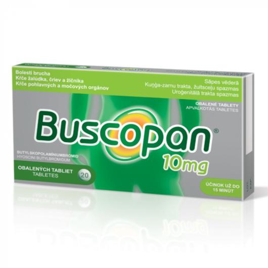 BUSCOPAN 10 mg apvalkotās tabletes N20
