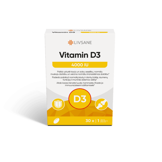 LIVSANE D3 4000 kapsulas N30