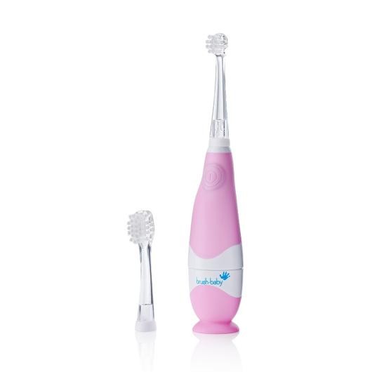 BRUSH-BABY Babysonic soniskā zobu birste, 0-3 gadi ROZĀ