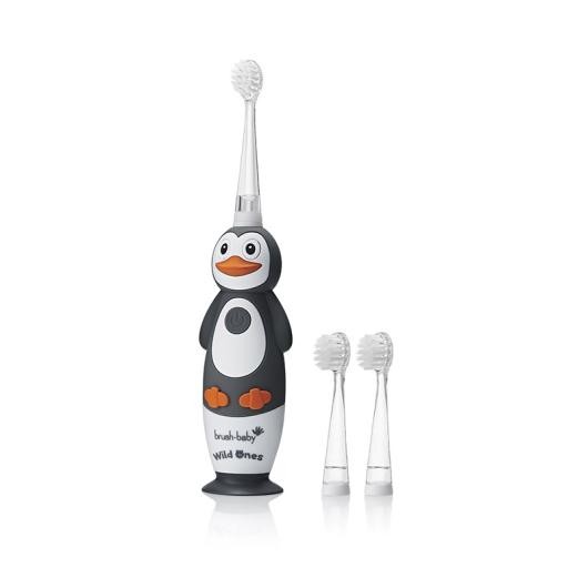 BRUSH-BABY WildOnes Pingvīns elektriska zobu birste 0-10g.