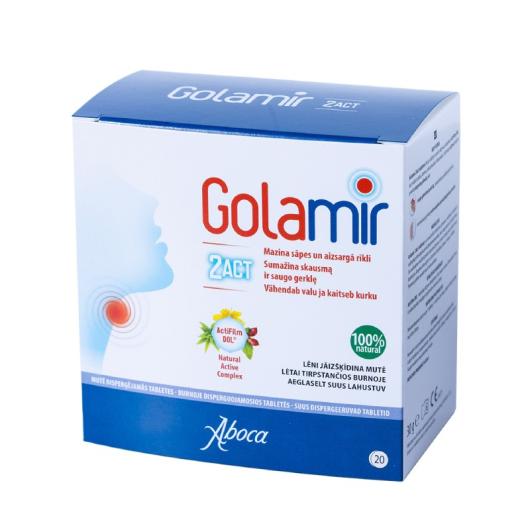 GOLAMIR 2Act mutē disperģējamās tabletes N20