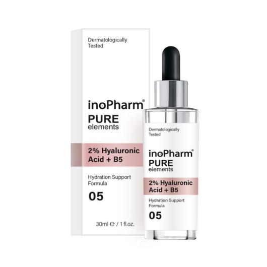 INOPHARM Pure Elements 2% Hyaluronic Acid+B5 sejas serums 30ml