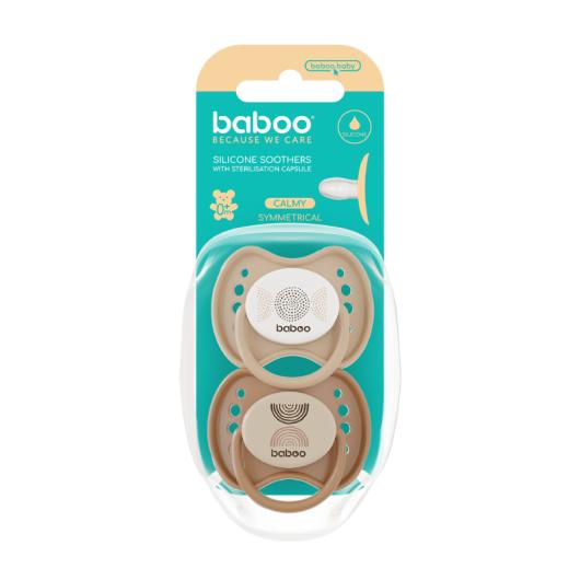 BABOO Calmy silikona simetriskais knupītis, Au Naturale, 0+ mēneši N2
