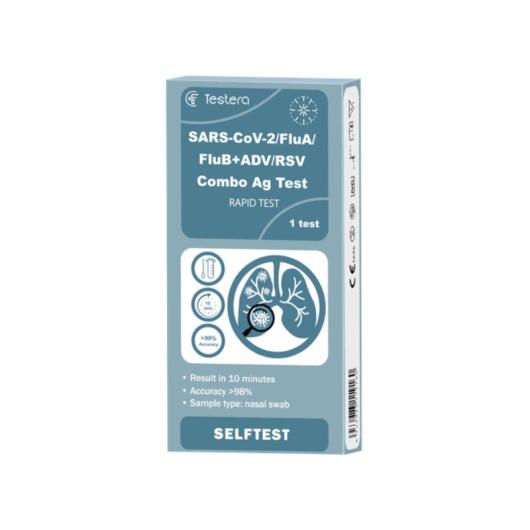 TESTERA SARS-CoV-2/FluA/FluB+ADV/RSV antigēna noteikšanas tests N1