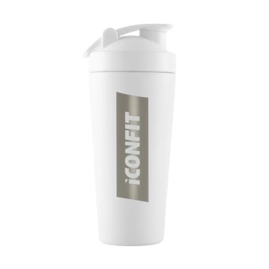 ICONFIT nerūsējošā tērauda šeikeris balts 800ml