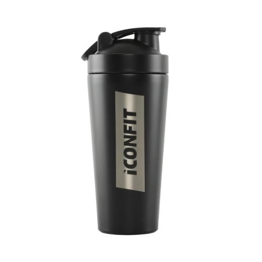 ICONFIT nerūsējošā tērauda šeikeris melns 800ml